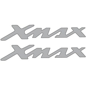 Resim Yamaha Xmax Yazı Damla Kabartmalı Sticker Nikel 