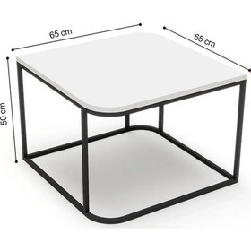 Resim Uslucan Alışveriş Orta Sehpa Tekli Damla Gold Beyaz Çok Renkli 