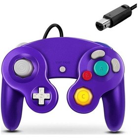 Resim Mor-gamecube Denetleyici Kablolu Uzaktan Gamepad Klasik Ngc Kontrol Wii Joystick Retro Oyun Pedi Aksesuarları Video Oyun Konsolu Joypad 