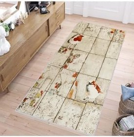 Resim Rovigo Dijital Baskı Yıkanabilir Kaymaz Taban Salon Halısı RVG1417, Bej, 160 x 230 