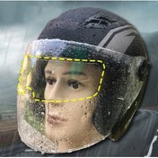 Resim Motosiklet Kaskı İçin Yağmur Kaydırıcı 