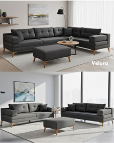 Resim Velura Home & Living Zeri Lobi Koltuğu & Şark Köşesi - Koyu Kahve 169 