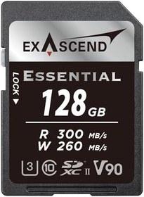 Resim EXASCEND 128GB ESSENTIAL UHS-II SDXC MEMORY CARD 