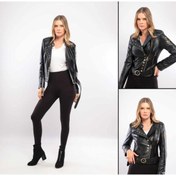 Resim MALVİNEYU (MALVİNEYU) İtalyan stil %100 orijinal kuzu derisi kadın mont 