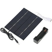 Resim 3.5w 5v Polikristal Silikon Güneş Paneli Güneş Hücresi Güç Şarj Aygıtı Usb Portu 18650 Pil Şarjı 