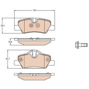 Resim TRW GDB2088 Fren Balatasi Arka ( Mini: F55-F56-F57 2013 - ) (WA666761) 