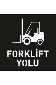 Resim İleri Trafik Boyama Şablonu Forklift Yolu Kompozit 100x100cm 