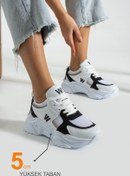 Resim Devida Kadın Beyaz Spor Ayakkabı 5 Cm Yüksek Air Taban Günlük Sneaker Gx110 