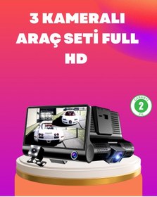 Resim Tek Çift Ve Üçlü Lens Seçeneği İle Tüm Açılardan Kayıt Yapan Araç Kamerası Najmaddin 