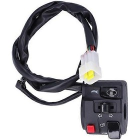 Resim 7/8 İnç Motosiklet Gidon Anahtarı Korna Düğmesi Farlar Sinyal Lam 