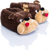 Resim Twigy Bulldog Kadın,Garson Boy Hayvanlı Panduf Kahverengi 36/41 AA0614 