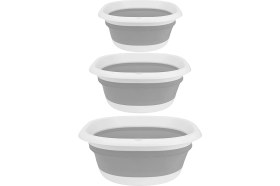 Resim Lira 3'lü Katlanır Badya Leğen Akordiyon Katlanabilir Badya Set 2,7 Lt - 5 Lt - 10 Lt 