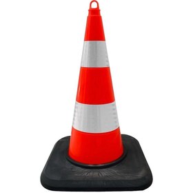 Resim Hayat Trafik PVC Trafik Konisi 75 cm Çift Reflektifli Ağırlıklı Trafik Dubası 