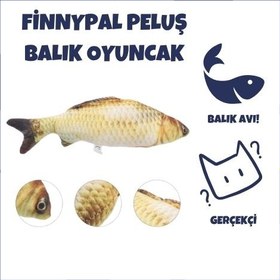 Resim FinnyPal Kedi Oyuncağı Peluş Balık 