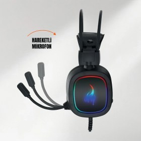 Resim Polosmart PGS102 Kablolu 7.1 Rgb Aydınlatmalı Gaming Oyuncu Kulaklık Siyah 
