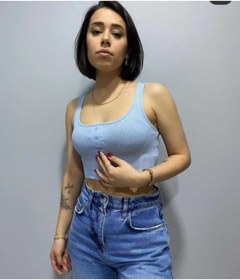 Resim BE ACTİVE Bebe Mavisi Crop Bluz 