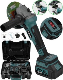 Resim Assur ASR325 21V Çift Akülü Dijital Avuç Taşlama Mavi 