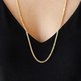 Resim 14 Ayar Altın 70 cm Pullu Zincir Kolye 