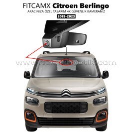 Resim FitCamX - Citroen Berlingo Modele Özel 4K Araç Kamerası (2019-2023) (FT-J8377-CB) 