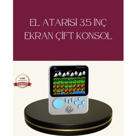 Resim İlk El Grup Şarjlı 3.5 Inç Retro Oyun Konsolu 