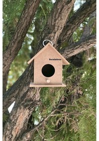 Resim Ahşap Kuş Evi Yuvası 11x11x14 