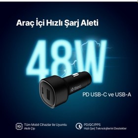 Resim Smartcharger Duo Pd 48w Araç Hızlı Şarj Aleti Usb-c+usb-a 
