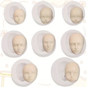 Resim 8'li Paket Silikon Yüz Bebek Kalıpları, Kurabiye, Şeker, Çikolata, Krep, Badem Şekeri, Sakız, Kendin Yap El Sanatları için Pişirme Dekor Kalıbı, BPA İçermez, Noel, Cadılar Bayramı, Paskalya, Babalar Günü, Anneler Günü için Uygun 