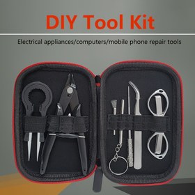 Resim 1 takım (8 adet) / elektrikli ev aletleri, bilgisayar, cep telefonu tamir aracı kiti, sarma çubuğu, seramik penset araç kiti, taşınabilir DIY çok fonksiyonlu aksesuar kombinasyon seti, DIY buhar atomizörü ısıtma çekirdeği sarma çubuğu 