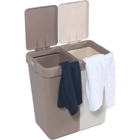 Resim Özbience Çift Bölmeli 80 Litre Çok Amaçlı Kirli Çamaşır Sepeti 