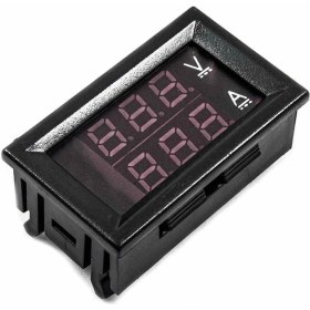 Resim 0.28 inç 0-100V 50A Çift LED Kırmızı Voltmetre ve Mavi Ampermetre (Şönt Dirençli) 