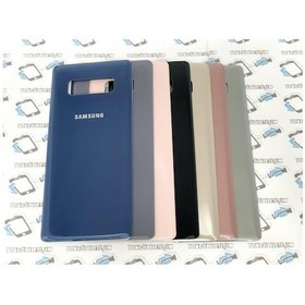 Resim Samsung Uyumlu Galaxy Note 8 Arka Pil Batarya Kapağı (Cam) 