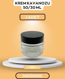 Resim Krem Kavanozu 30 Ml Buzlu/normal Cam Siyah Kapak Normal Cam 30 Cc 