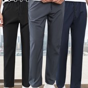 Resim 3'lü Paket Erkekler İçin Hızlı Kuruyan Nefes Alabilen Yazlık Günlük Pantolon - Ayarlanabilir Bel, Düz Renk Dokuma Kumaş, Spor, Koşu ve Dış Mekan Kullanımı için Hafif Kesim, Çok Amaçlı Şık Desenli, Aktif Erkekler için Dayanıklı Fitness Pantolonları 