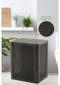 Resim Smartduo İki Bölmeli Çamaşır Sepeti 84lt. Antrasit 