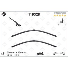 Resim Valeo 119328 Ön Silecek Süpürge Takımı Astra H 04 55 45cm X2 Flatblade-muz Tipi-swf Mercedes Glk-class X204 0 8 15 95516010-1272108-6272279 