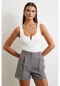 Resim Never More Piliseli Cepli Şort Gri Gri 