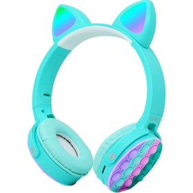 Resim joiecreatif Zore CXT-950 RGB Led Işıklı Kedi Kulağı Band Tasarımı Ayarlanabilir Katlanabilir Kulak Üstü Bluetoot 