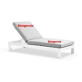 Resim 2 Adet Süngersiz Plaj Şezlong Minder Kılıfı 180/55/5 Cm Fermuarlı 