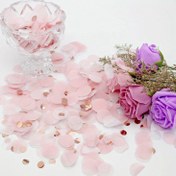 Resim 3200 adet Gül Altın ve Allık Konfeti - Düğünler / Gelin Duşları / Doğum Günleri için Yuvarlak Simli Noktalar (Premium Kağıt Dağılımı, İnci Beyazı Vurgular, Parti Dekoru) 