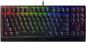 Resim Razer BlackWidow V3 Tenkeyless (Yeşil Anahtar) - Kompakt Mekanik Oyun Klavyesi (Tıklanabilir Mekanik Anahtarlar, Kompakt Form Faktörü, Tamamen Programlanabilir Tuşlar) US-Düzeni | Siyah 