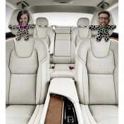 Resim Bk Gift Kişiye Özel Kostümlü Çiftler 2’li Araç Koltuk Bebek Yastığı-1 