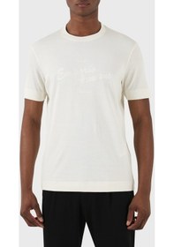 Resim Emporio Armani Erkek T Shirt 3d1th1 1jocz 0128 Ekru 