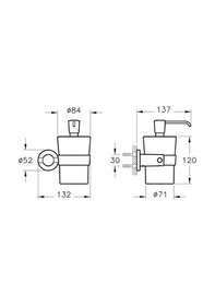 Resim VitrA Ilia A44332 Sıvı Sabunluk Krom 