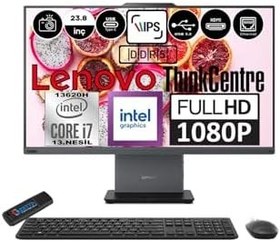 Resim Lenovo Thinkcentre Neo 24 50A Gen5 Intel Core I7 13620H 96GB Ddr5 2tb SSD Windows 11 Home Intel® UHD Graphics 23.8" Fhd All In One Bilgisayar 12SC000KTRH19 + Zetta Flash Bellek 