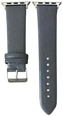 Resim bbtech Watch 3 4 5 6 7 8 Se Nike Modellerine Uygun 42-44-45mm Deri Kordon Kayış;Gri 