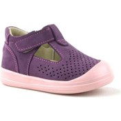 Resim Hapshoe Rakerplus Hakiki Deri Mor Cırtlı Anatomik Bebek Sandalet Mor 