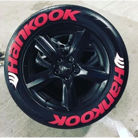 Resim Performance Stickers Lastik Yazısı Hankook Araç Lastik Stikeri 8adet Tüm Lastik Yanaklarına Uyumlu 31mm Büyük Boy Kırmızı 