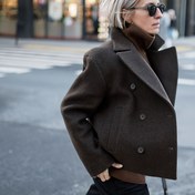 Resim Kadın Şık Kısa Ceket - Ofisten Partiye Şık Dış Giyim, Ön Cepli Yapılı Kesim Mont, Sonbahar/Kış Resmi & Günlük Kombinler - Kolay Bakım Kadınlara Özel 