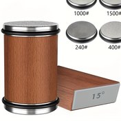 Resim Diamond-Embedded Rolling Knife Sharpener Kit - 15° ve 20° Ayarlanabilir Açı, Ahşap Taban, Manyetik, Mutfak Bıçakları için İdeal, Profesyonel Bileme Sistemi|Şık Ahşap Bitiş|Diamond Bileme Sistemi 