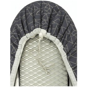 Resim Beylini Ütü Masası Kılıfı Yanmaz Lastikli Süngerli Ütü Masası Örtüsü Ayarlanabilir Ütü Masası Bezi Geometrik 50x150 Cm Koyu Gri 